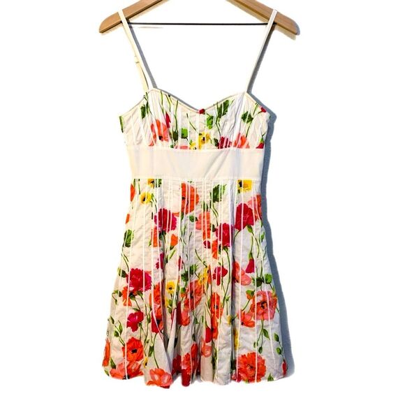 GUESS JEANS Sundress Floral Junior’s Sz 3 Multi Color Spaghetti Strap Mini. - Picture 1 of 16